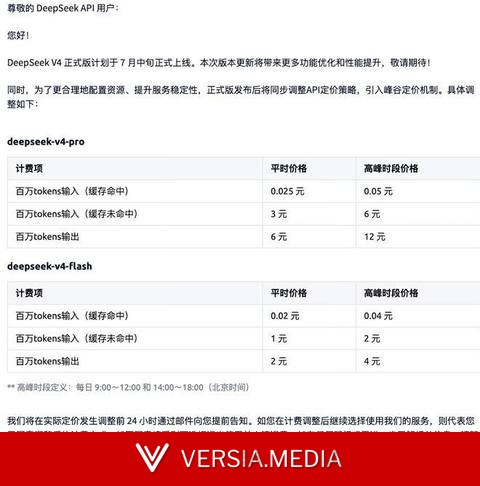 DeepSeek即将实行峰谷定价引热议 高峰时段价格翻倍